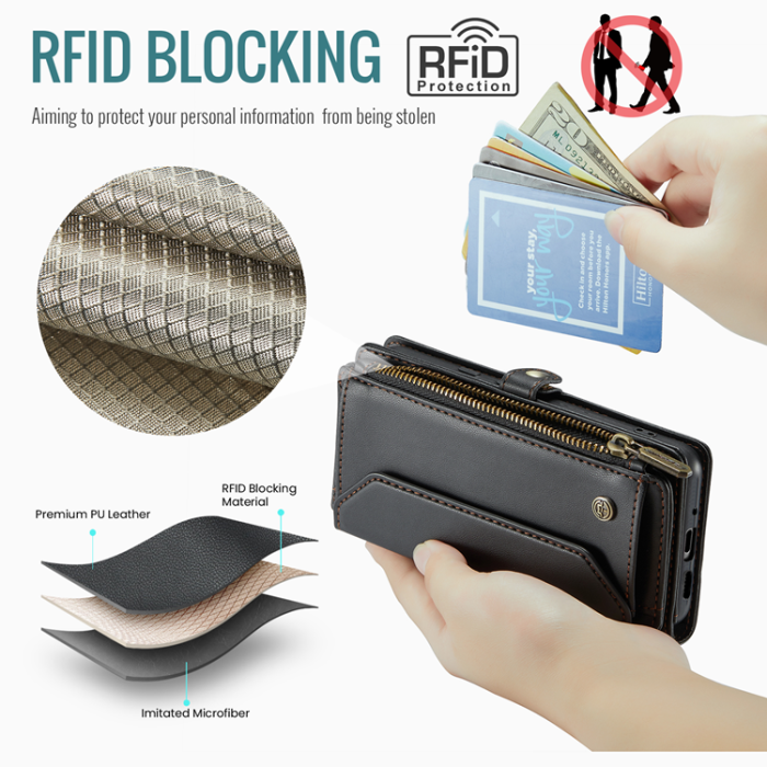 Caseme - CASEME Google Pixel 10/10 Pro Plånboksfodral RFID Zipper