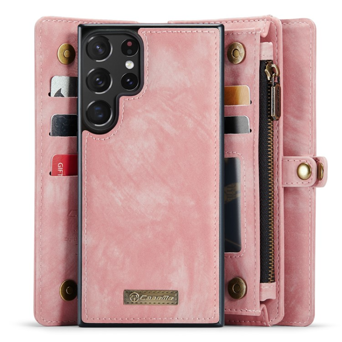 Caseme - Caseme Galaxy S23 Ultra Plånboksfodral Detachable - Rosa