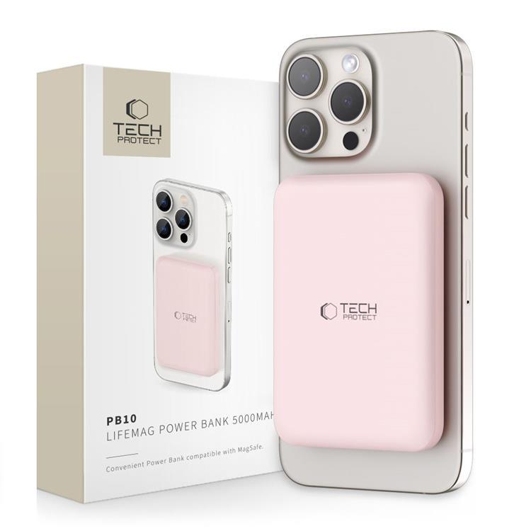 Tech-Protect PB10 Lifemag Magsafe Power Bank 5000mah - Rosa (Rosa) | 505295 | AlltMobil