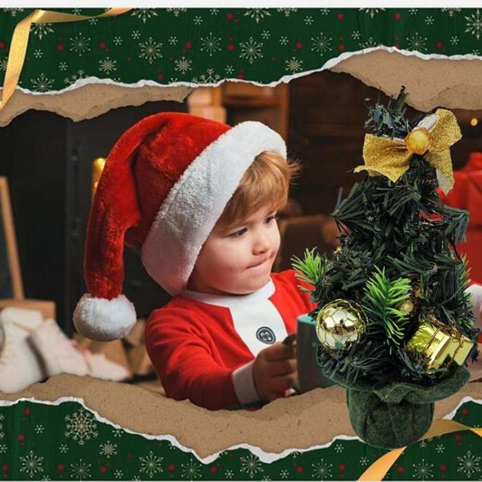 OEM - Dekorativ Julgran för Skrivbord 20 cm RC-K-505 - Grön