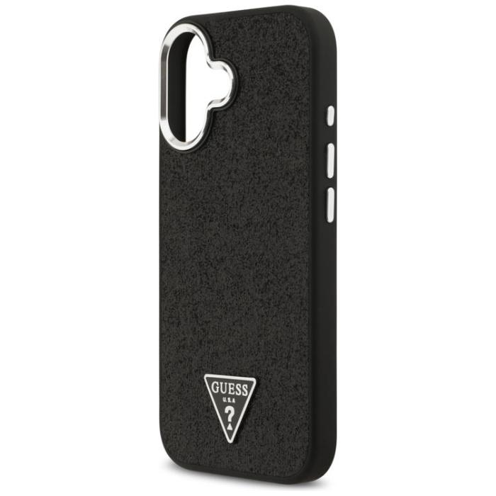 Guess - Guess iPhone 17 Mobilskal MagSafe Glitter Triangle Logo - Svart