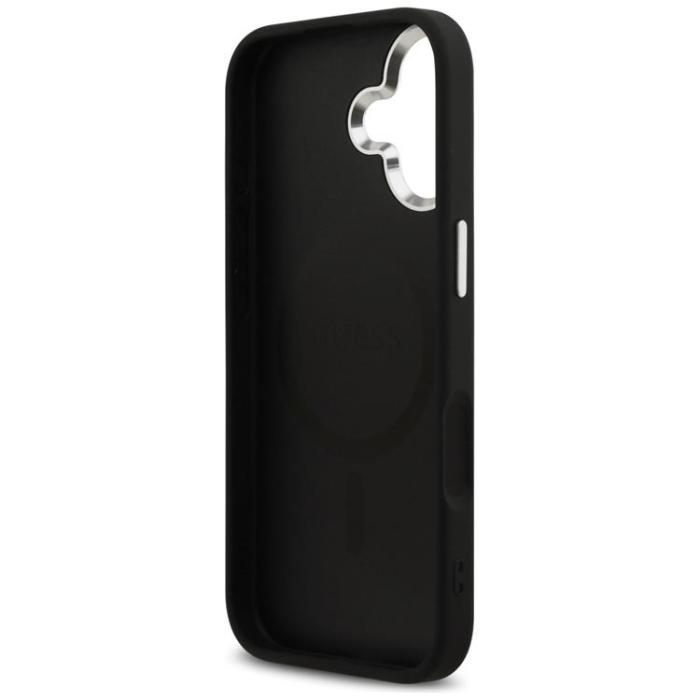 Guess - Guess iPhone 17 Mobilskal MagSafe Glitter Triangle Logo - Svart