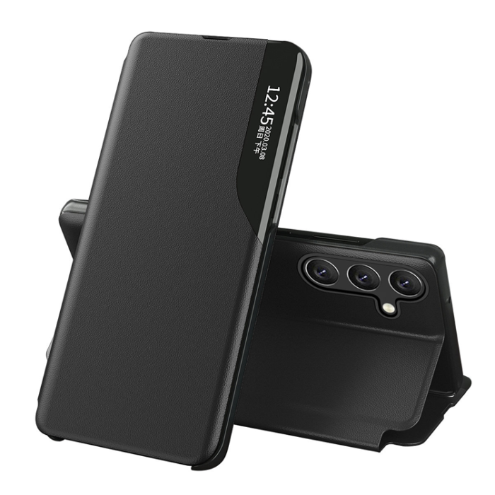 OEM - Galaxy A54 5G Fodral Eco Läder View Flip - Svart