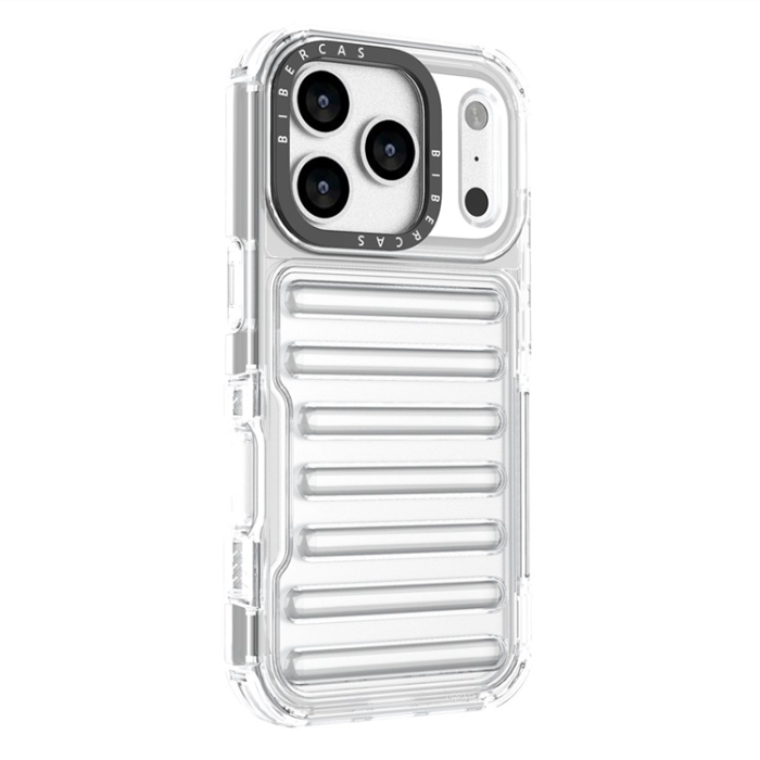 A-One Brand - iPhone 17 Pro Max Mobilskal Stripe Design Detachable - Transparent