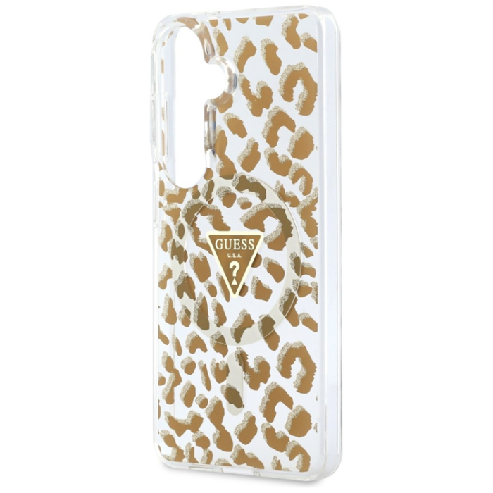 Guess - Guess Mobilskal För Galaxy S26 MagSafe IML Leopard Print Triangle