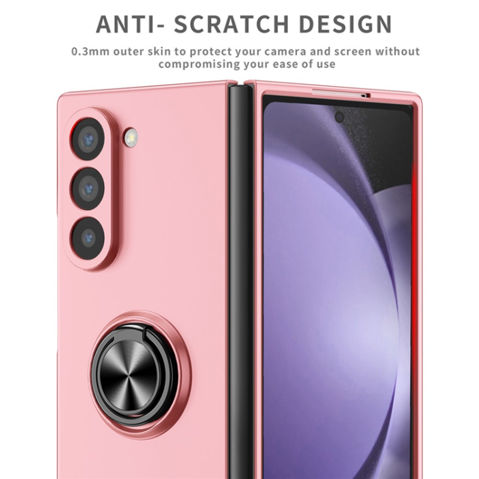 A-One Brand - Galaxy Z Fold7 5G Mobilskal Rotatable Ring Kickstand - Rosa