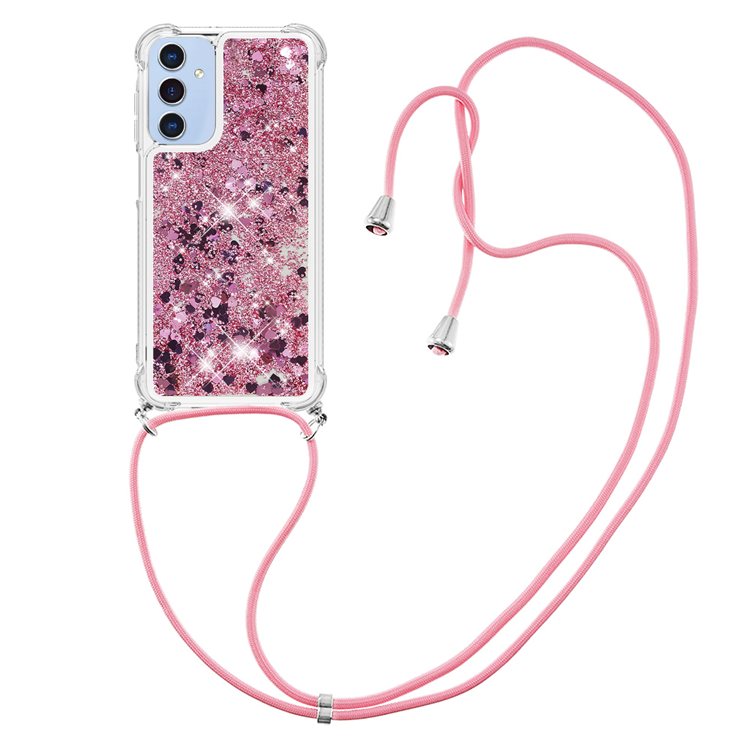 Galaxy A17 / A26 Mobilskal med Snodd - Roséguld / Hearts | 2353 | AlltMobil