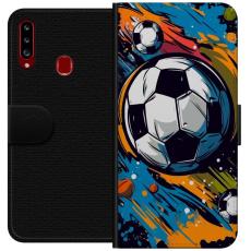 iSecrets - Pl&aring;nboksfodral till Samsung Galaxy A20s med Fotbollar