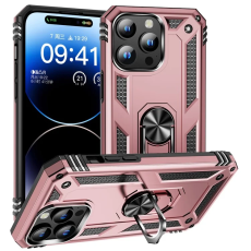 A-One Brand - iPhone 15 Pro Max Mobilskal med Kickstand - Roséguld