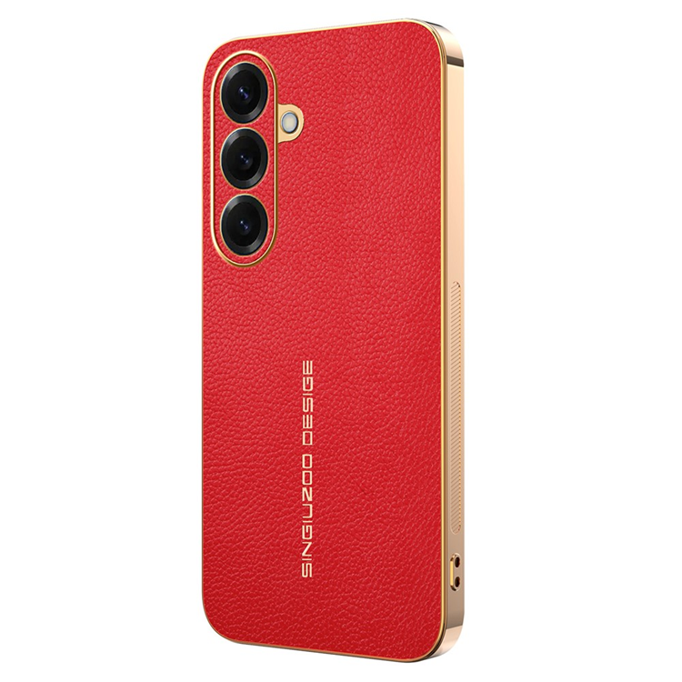 Galaxy S26 Plus Mobilskal Litchi Texture Anti Scratch (Röd) | 2353 | AlltMobil