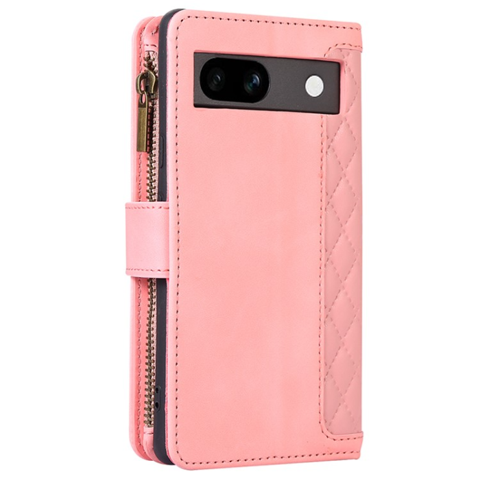 A-One Brand - Google Pixel 7A Plånboksfodral Rhombus Imprint - Rosa