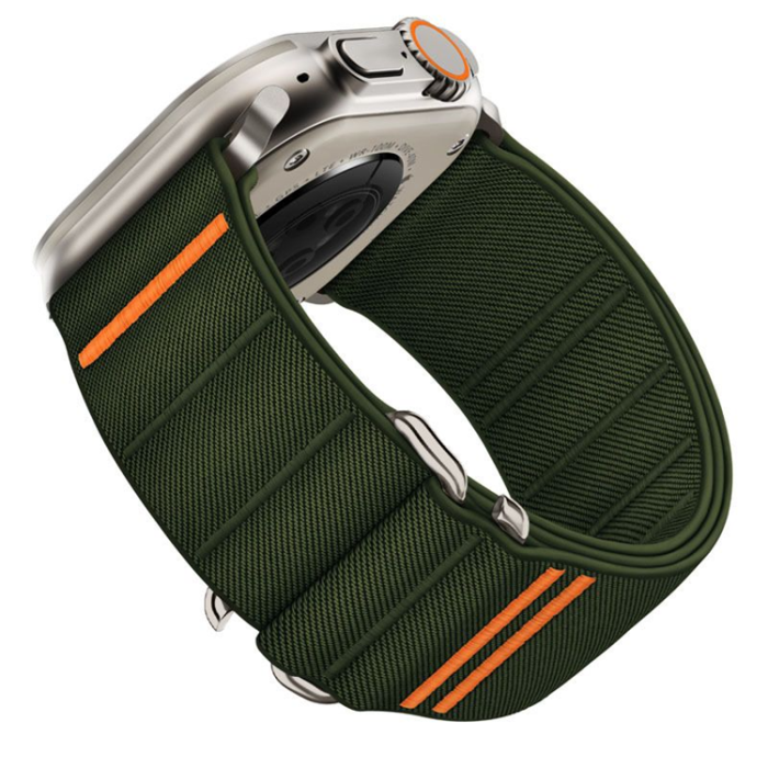 Tech-Protect - Tech Protec Apple Watch (44/45/46/49mm) Armband Nylon Slip - Khaki
