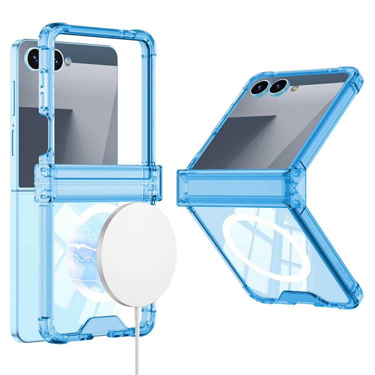 GKK Galaxy Z Flip 7 Mobilskal MagSafe Airbag Hinge Shockproof - Blå | 2353 | AlltMobil