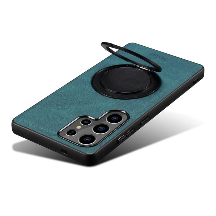 DENIOR - DENIOR A14 Mobilskal till Samsung Galaxy S25 Ultra Magnetisk Läder PC TPU - Blå