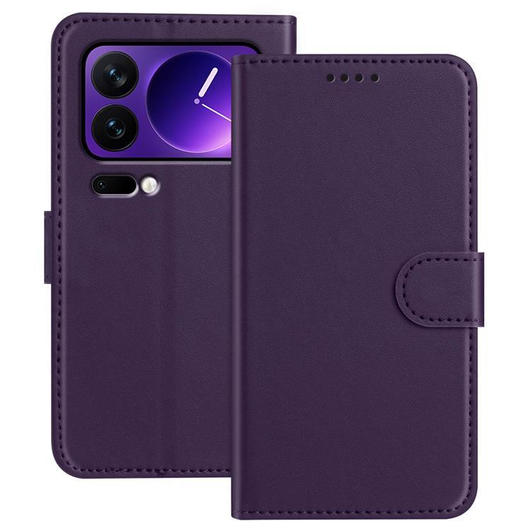 Xiaomi 17 Pro Max Plånboksfodral Solid Color Anti Drop - Lila | 2353 | AlltMobil