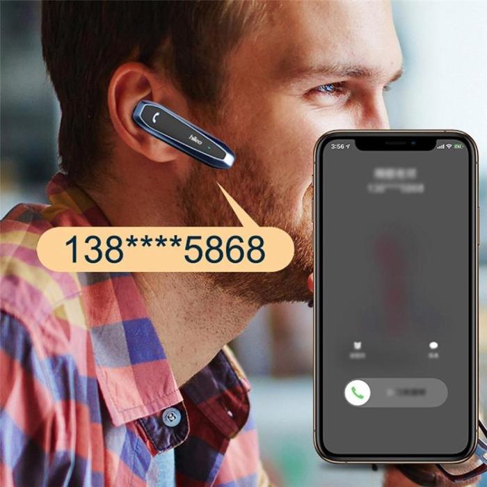 HILEO - HILEO Single In-Ear Trådlösa Hörlur Bluetooth Business Hi6 - Svart