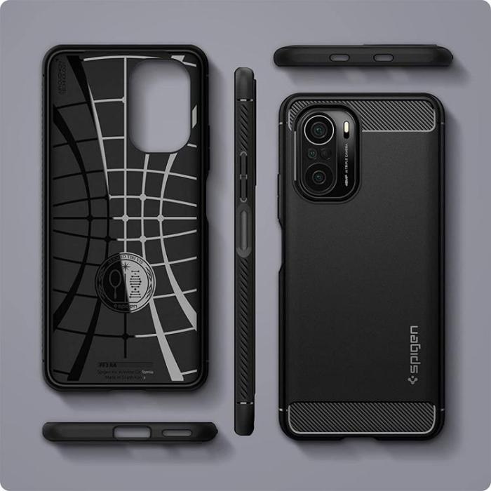 UTGATT1 - Spigen Rugged Armor Skal Xiaomi Mi 11i/Poco F3 - Matte Svart