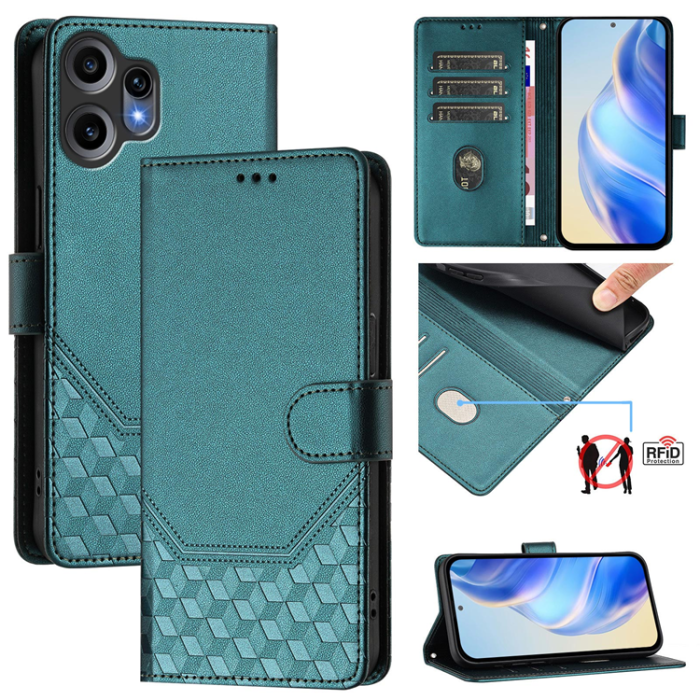 A-One Brand - Nothing CMF Phone 2 Pro Plånboksfodral Imprinted Honeycomb RFID