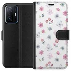 Gustaf - Pl&aring;nboksfodral till Xiaomi 11T med Blommor och fj&auml;rillar