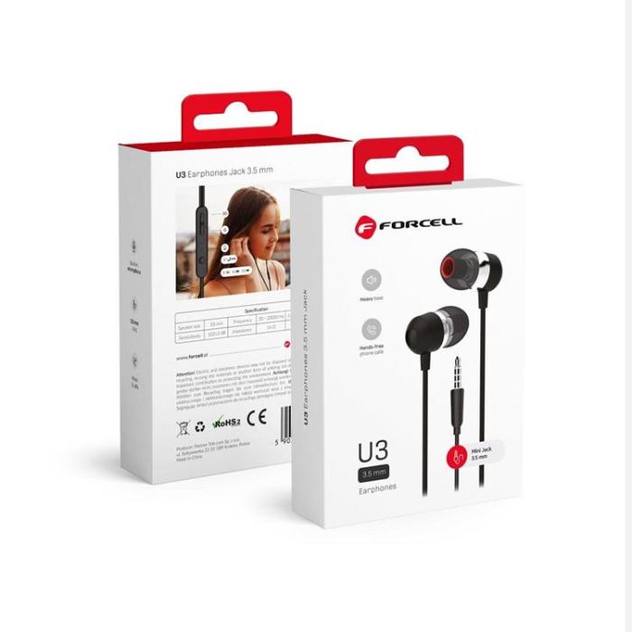 Forcell - Forcell In-ear Hörlurar Highfi Premuim Sound - Svart