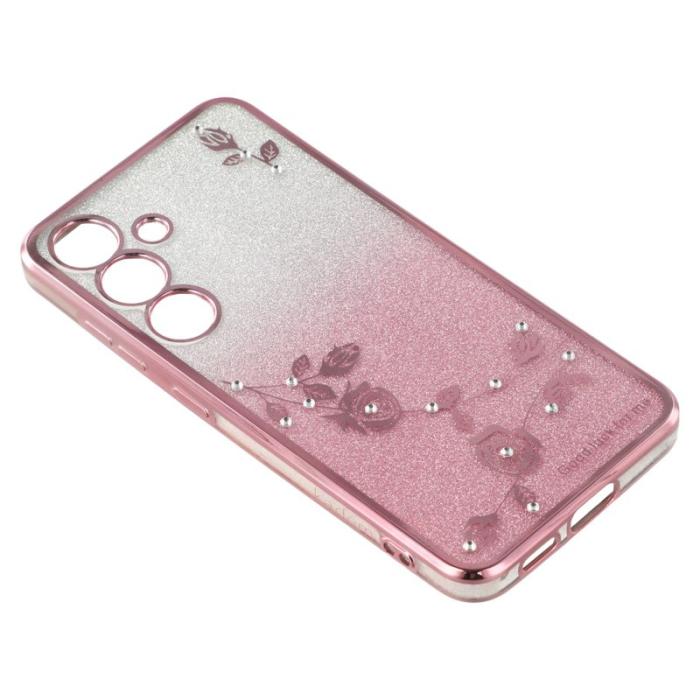 KADEM - KADEM Mobilskal till Samsung Galaxy S26 / S26 Pro Blommor TPU Flexibel Roséguld
