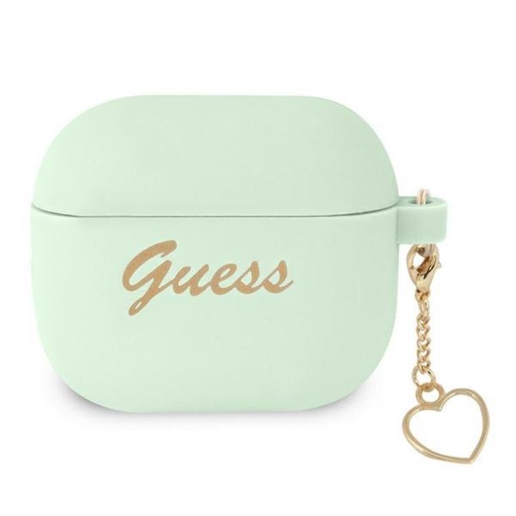 Guess AirPods 3 Skal Silicone Charm Heart Collection - Grön | 2353 | AlltMobil