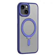 OEM - iPhone 15 Mobilskal Magsafe Kickstand - Mörkblå