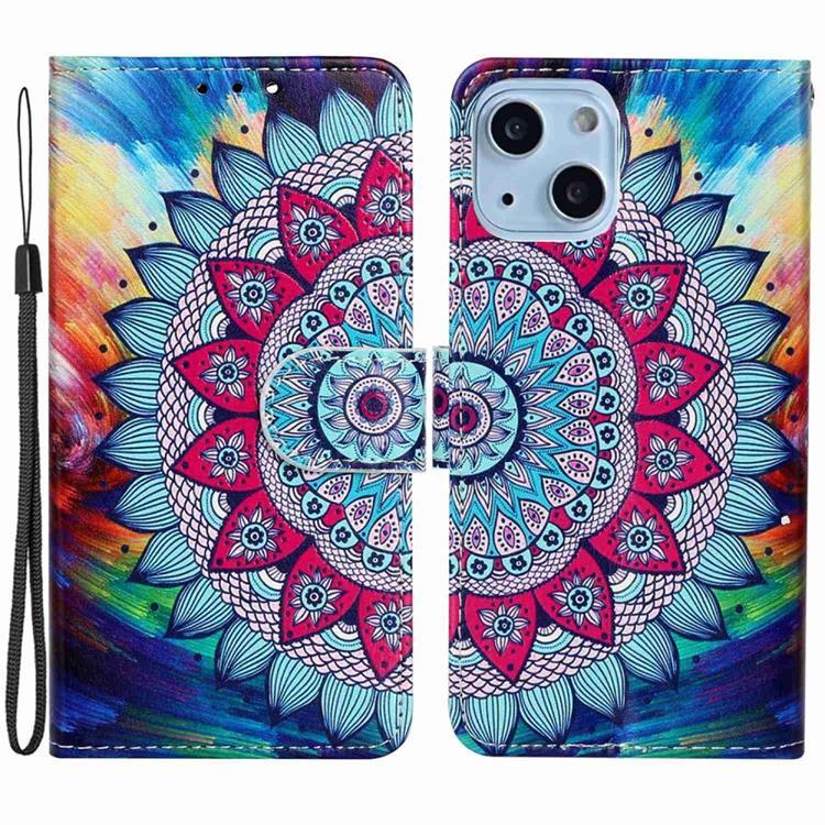 iPhone 14 Plus Plånboksfodral Folio Flip - Mandala Flower | 2353 | AlltMobil
