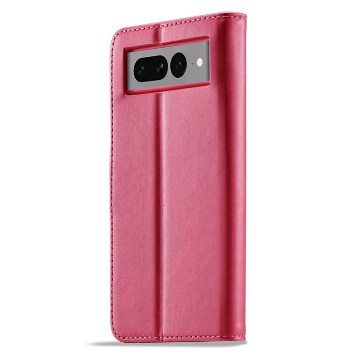 UTGATT1 - LC.IMEEKE Google Pixel 7 Pro Plånboksfodral Calf Texture - Rosa