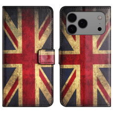 A-One Brand - iPhone 17 Pro Plånboksfodral Pattern Print Läder - Union Jack