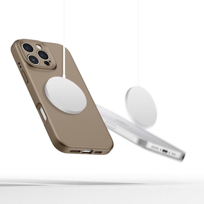 Tech-Protect - Tech-Protect iPhone 16 Pro Max Mobilskal Magsafe Liquid Silikon - Brun