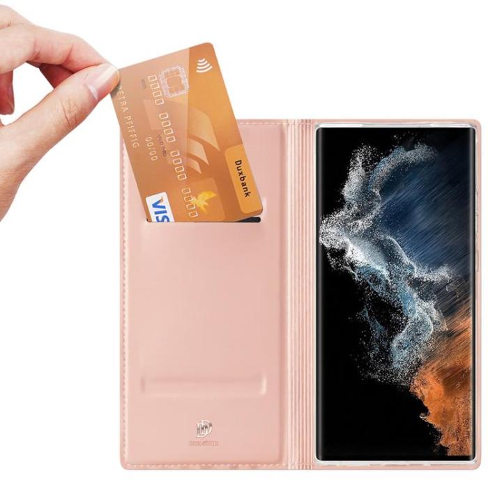 Dux Ducis - Dux Ducis Galaxy S23 Ultra Plånboksfodral Skin Series - Rosa