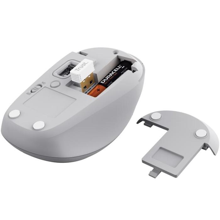 Trust - Trust Yvi+ Trådlös mus Bluetooth / 2.4 GHz Vit