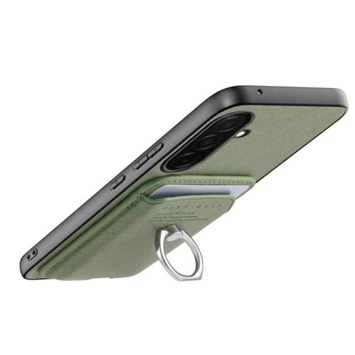 OEM - Mobilskal för Samsung Galaxy S26 Plus Konstläder + PC + TPU - Grön