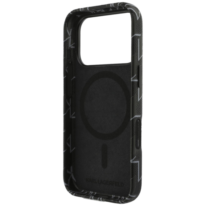 KARL LAGERFELD - Karl Lagerfeld Mobilskal till iPhone 17 Pro Max Magsafe Monogram logo - Svart