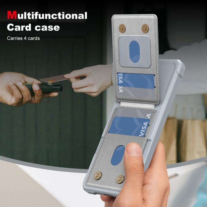 OEM - Mobilfodral för Samsung Galaxy S26 Plus Kickstand Kortfack - Silver