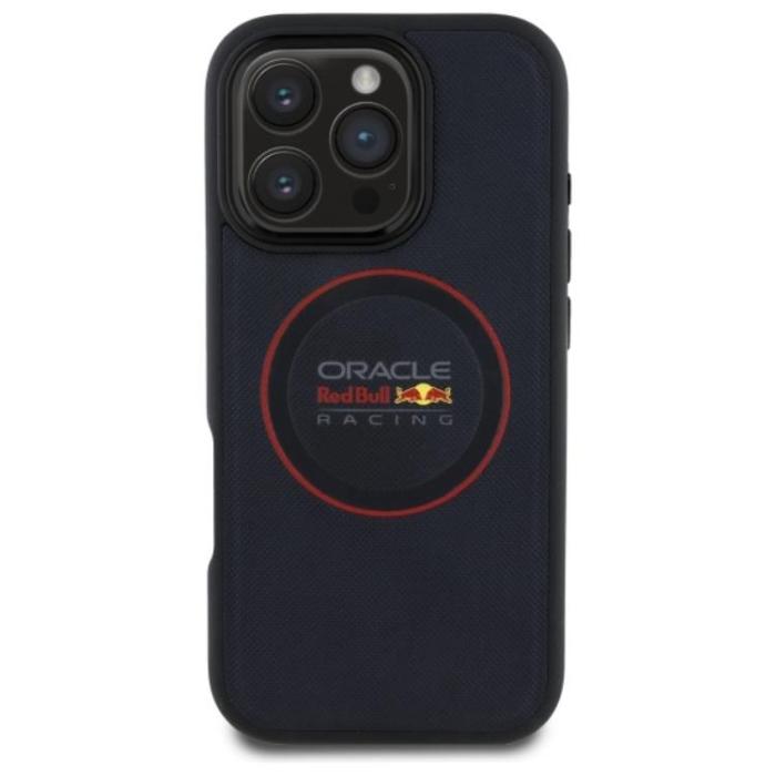 Red Bull - Red Bull iPhone 16 Pro Mobilskal MagSafe Läder Red Ring - Navy