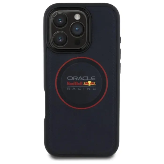 Red Bull - Red Bull iPhone 16 Pro Mobilskal MagSafe Läder Red Ring - Navy