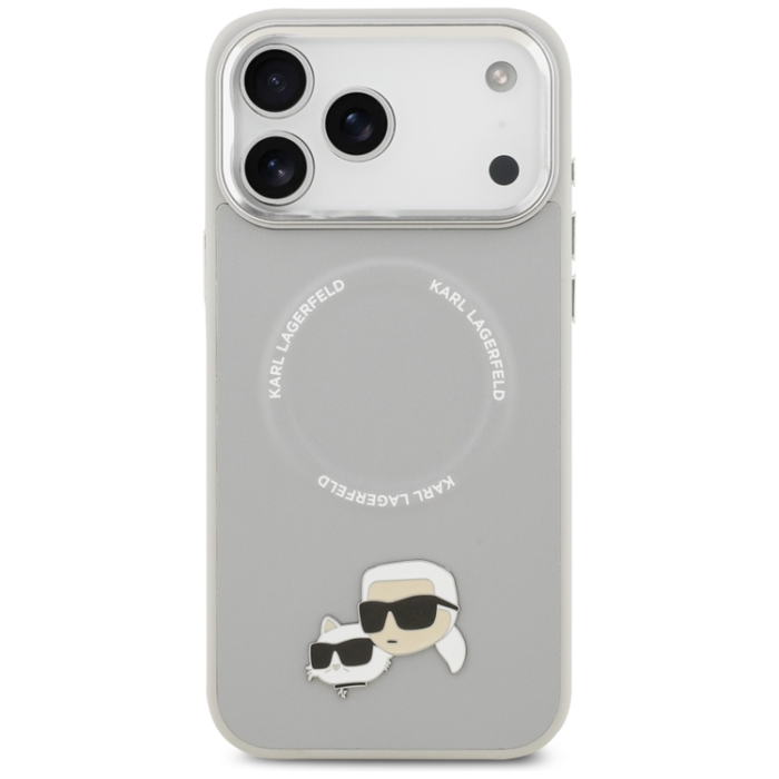 KARL LAGERFELD - Karl Lagerfeld iPhone 17 Pro Max Mobilskal MagSafe Karl Och Choupette Pins
