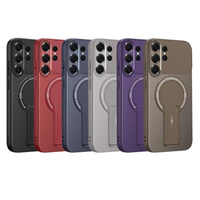 OEM - Mobilskal för Samsung Galaxy S26 Ultra Kickstand PC + TPU - Brun