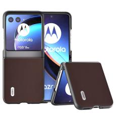 ABEEL - ABEEL Mobilskal till Motorola Razr 40 Ultra 5G &Auml;kta L&auml;der - Brun