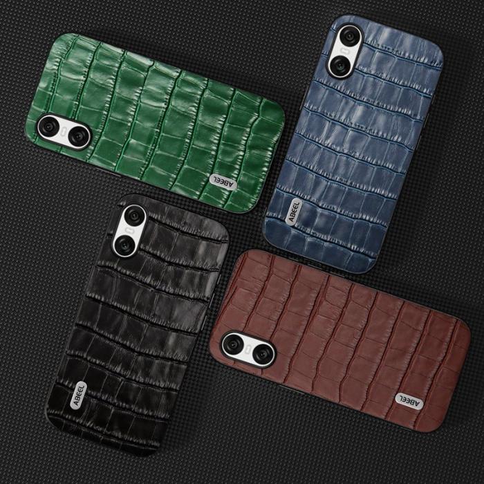 ABEEL - ABEEL Mobilskal till Sony Xperia 10 VI Äkta Läder + TPU - Grön