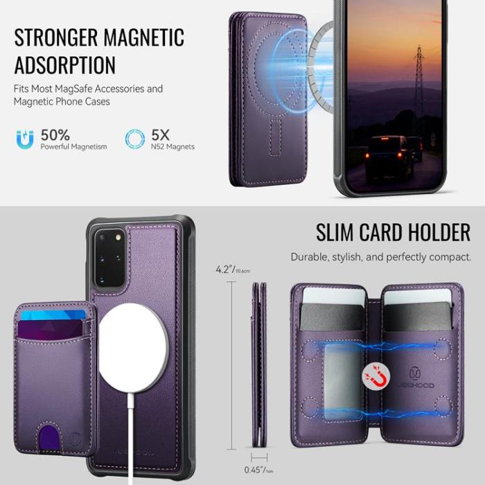 OEM - JEEHOOD Mobilskal till Samsung Galaxy S20 Plus Konstläder - Lila