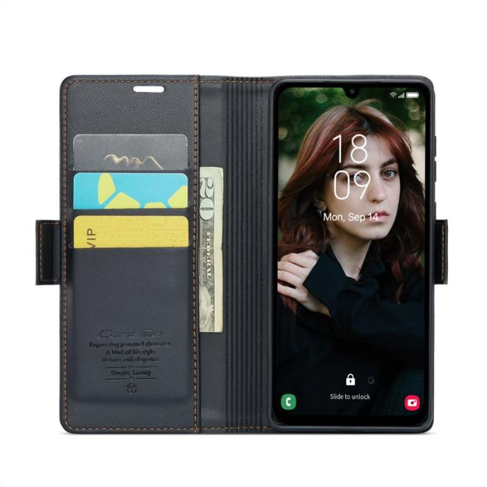 Caseme - CASEME Plånboksfodral Konstläder för Samsung Galaxy A16 5G - Svart