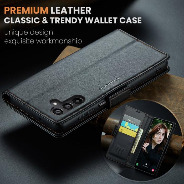 Caseme - CASEME Plånboksfodral Konstläder för Samsung Galaxy A16 5G - Svart