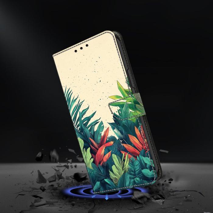 OEM - Samsung Galaxy S26 Plånboksfodral Mönstertryck Konstläder Flip Ställ - Leaves