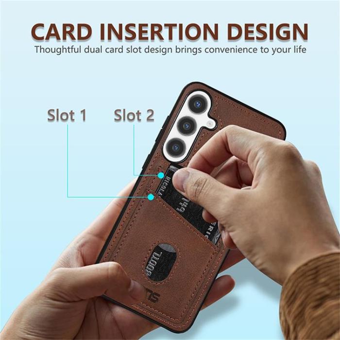 AZNS - AZNS Galaxy S26 Mobilskal korthållare Calf Texture