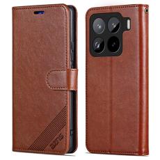 AZNS - AZNS Xiaomi 15 Pro Pl&aring;nboksfodral Anti-Scratch Konstl&auml;der - Brun
