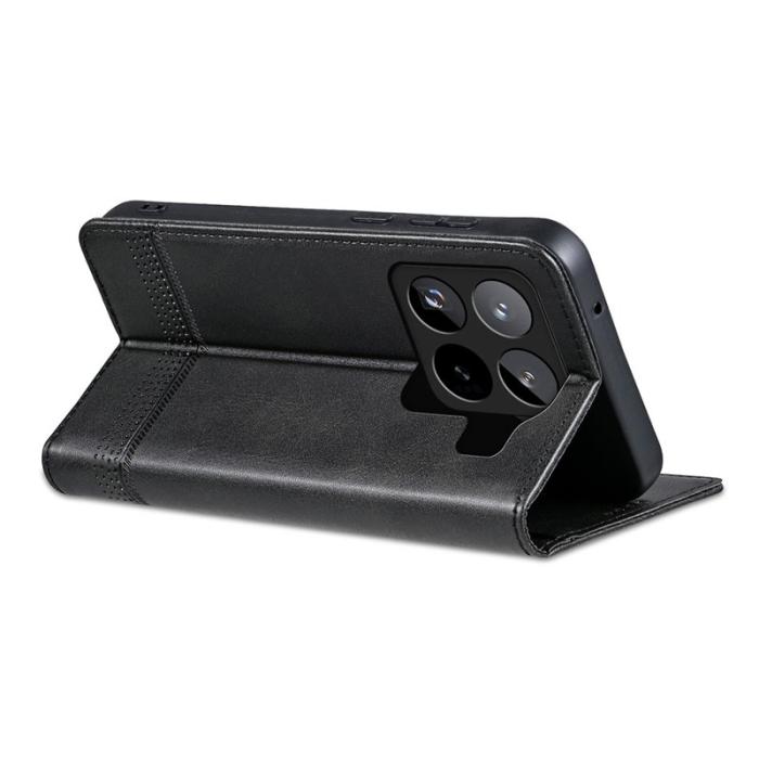 AZNS - AZNS Xiaomi 15 Pro Plånboksfodral Konstläder - Svart
