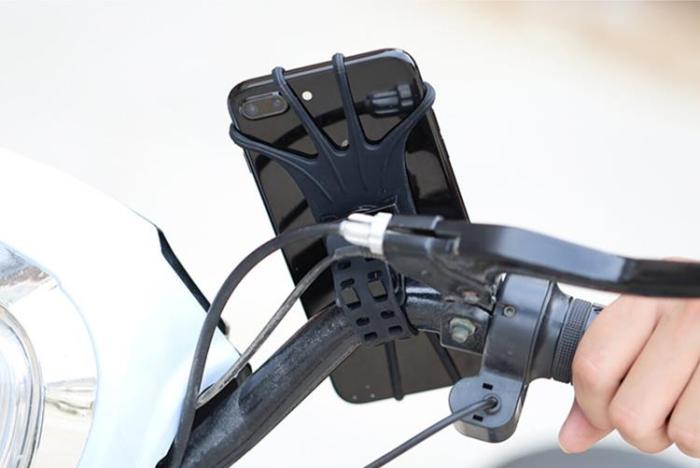 OEM - Swivel Cykelhållare Silikon med Replaceable Head - Svart